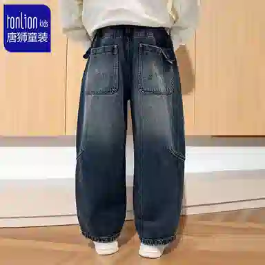 唐狮童装牛仔裤 复古百搭 个性潮流 休闲风 舒适男款 中大童