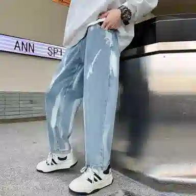 唐狮童装牛仔裤 休闲舒适泼墨个性潮流时尚 中小童