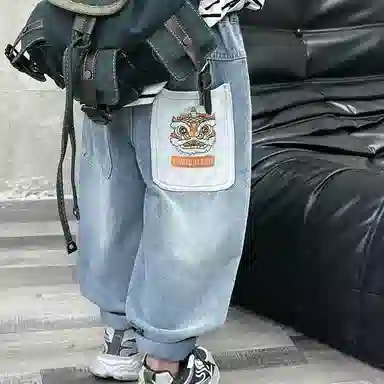 唐狮童装牛仔裤 休闲潮流透气简约 中小童
