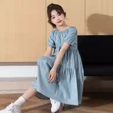 唐狮童装连衣裙 短袖轻盈甜美 中小童