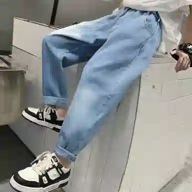 唐狮童装牛仔裤 时尚舒适卡通字母 中小童