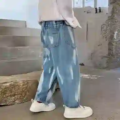 唐狮童装牛仔裤 休闲舒适泼墨个性潮流时尚 中小童