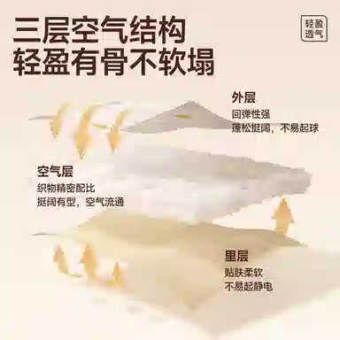 红豆 无性别主义男款宽松休闲百搭软糯亲肤柔软舒适日常通勤空气层落肩袖套头纯色圆领卫衣 男女同款