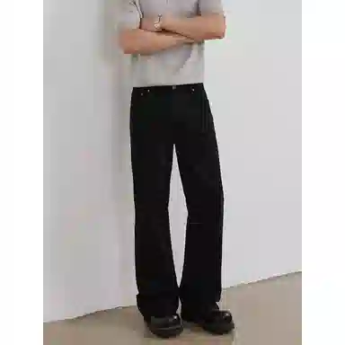徐百货 美式潮牌水洗复古高级感直筒微喇休闲百搭牛仔裤 男女同款