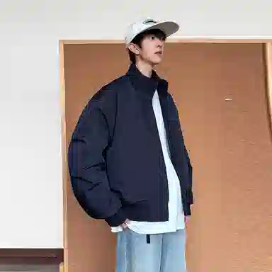悍戈 美式宽松潮流短款防风外套夹克 男女同款