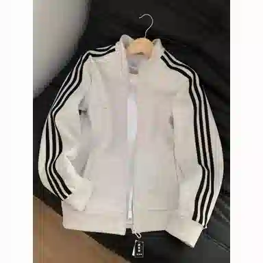 徐百货  潮牌百搭休闲复古秋季拉链上衣潮流三道杠开衫卫衣时尚运动外套棒球服 男女同款