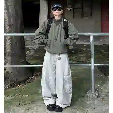 徐百货  春秋款美式潮牌双拉链立领飞行员夹克潮流宽松教练休闲工装外套棒球服 男款