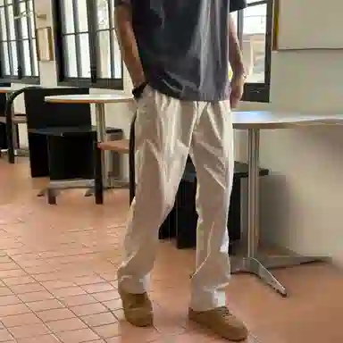 虫小绿 美式斜切直筒潮流速干百搭弯刀工装休闲户外徒步登山春夏款针织运动裤 男女同款