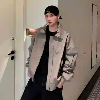 徐百货  美式高街潮牌百搭休闲时尚宽松春秋款纯色简约学生党穿搭潮流痞帅感棒球服 男女同款