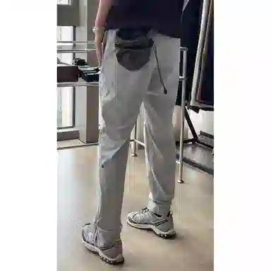 虫小绿 夏季冰丝速干美式机能户外长裤 侧拉链设计感微喇直筒款式休闲裤 男女同款