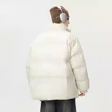 徐百货 复古潮流简约上衣外套高级感艺术签名字母基础款美式高街宽松面包服痞帅百搭棉服 男女同款