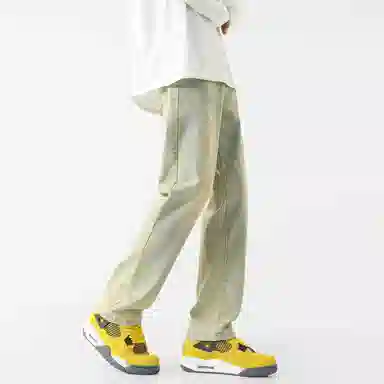 布客行 美式复古高街废土风微喇直筒通勤垂感长裤牛仔裤 男女同款