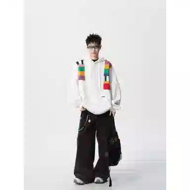 MADONA Rainbow Knit Hoodie