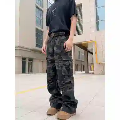 MADONA Vintage Camo Workwear Jeans