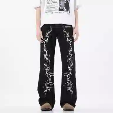 MADONA Vintage Lightning Logo Jeans