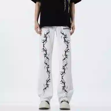 MADONA Vintage Lightning Logo Jeans