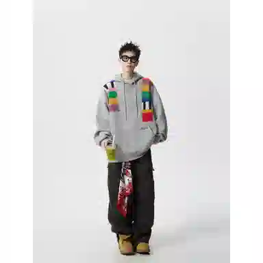 MADONA Rainbow Knit Hoodie