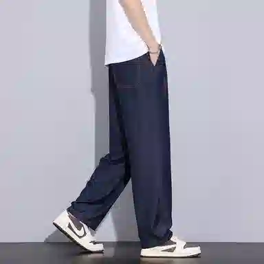 微牛 夏季薄款宽松天丝潮流百搭舒适阔腿休闲长裤牛仔裤 男款