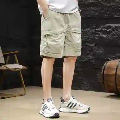 微牛 夏季薄款大口袋速干五分裤美式潮牌宽松户外运动冰丝休闲短裤 男款