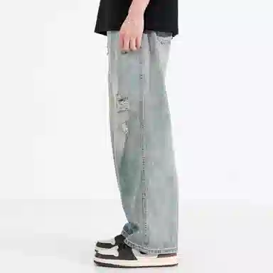 微牛 夏季水洗复古韩系潮流牛仔裤 男款