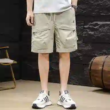 微牛 夏季薄款大口袋速干五分裤美式潮牌宽松户外运动冰丝休闲短裤 男款