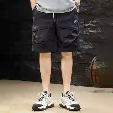微牛 夏季薄款大口袋速干五分裤美式潮牌宽松户外运动冰丝休闲短裤 男款