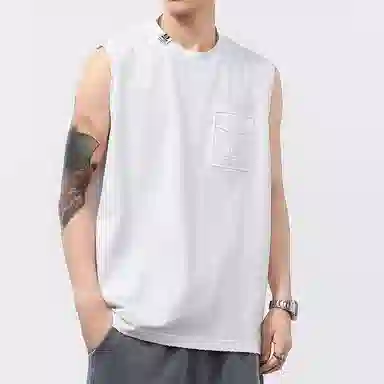 微牛 夏季宽松运动休闲汗衫韩版男大潮流背心 男款