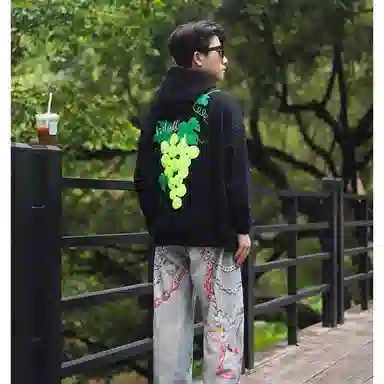 桴生 美式刺绣复古嘻哈风秋季宽松穿搭卫衣 女款