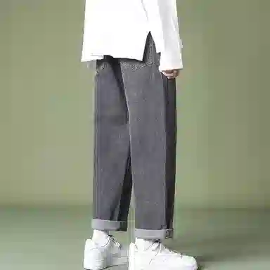 PWUE Ice Blue Straight Crop Pants