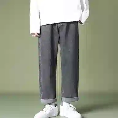 PWUE Ice Blue Straight Crop Pants