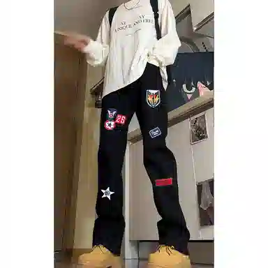 PWUE 3D Embroidered Colorblock Pants