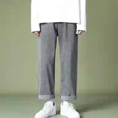 PWUE Ice Blue Straight Crop Pants