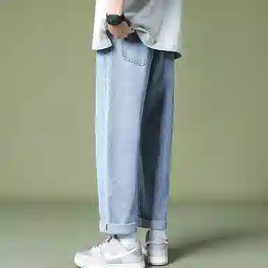 PWUE Ice Blue Straight Crop Pants
