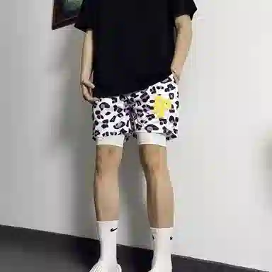 美式高街复古潮流舒适透气百搭篮球训练五分裤运动短裤 男女同款