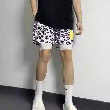 美式高街复古潮流舒适透气百搭篮球训练五分裤运动短裤 男女同款