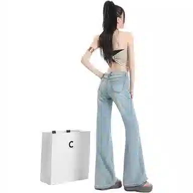 黛尔佳人 舒适百搭时尚潮流牛仔裤 女款