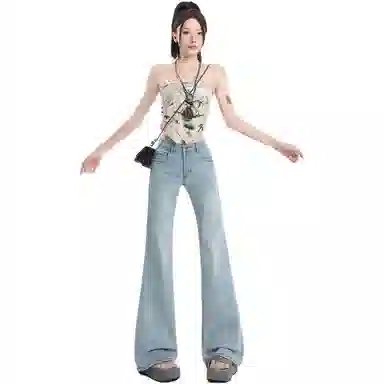 黛尔佳人 舒适百搭时尚潮流牛仔裤 女款