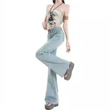 黛尔佳人 舒适百搭时尚潮流牛仔裤 女款