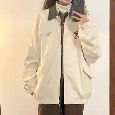 黛尔佳人 宽松适中长袖棒球服 女款