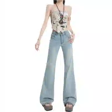 黛尔佳人 舒适百搭时尚潮流牛仔裤 女款