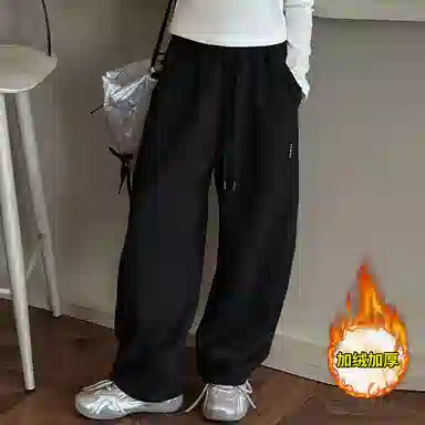 冬季一体奥粒绒舒适亲肤保暖香蕉卫裤儿童运动裤 冬春秋