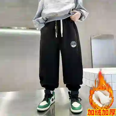 休闲渐变酷拽宽松针织加厚裤裤子 冬