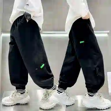 简约时尚帅气百搭舒适休闲加绒卫裤加厚裤子 春秋