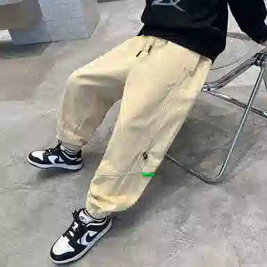 简约时尚帅气百搭舒适休闲加绒卫裤加厚裤子 春秋