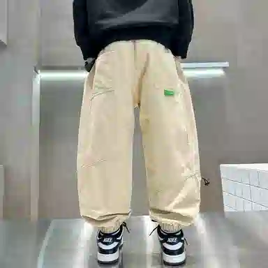 简约时尚帅气百搭舒适休闲加绒卫裤加厚裤子 春秋