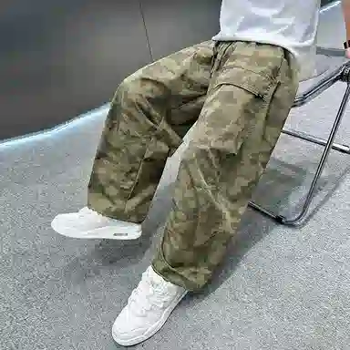 简约百搭宽松舒适松紧腰穿长裤运动裤 春秋