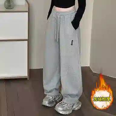 冬季一体奥粒绒舒适亲肤保暖香蕉卫裤儿童运动裤 冬春秋