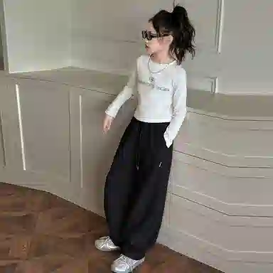 冬季一体奥粒绒舒适亲肤保暖香蕉卫裤儿童运动裤 冬春秋