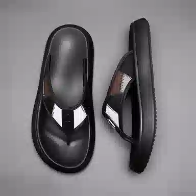 佐塞斯 舒适百搭 简约时尚人字拖鞋 男款 黑色