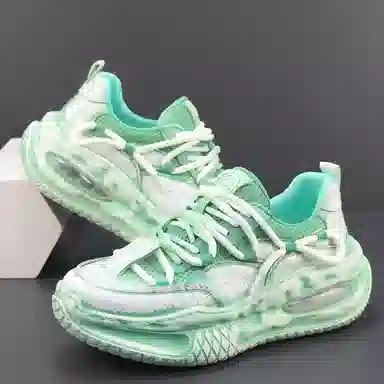 佐塞斯 头层牛皮 休闲百搭简约潮流时尚 低帮 老爹鞋 男款